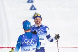 11.02.2022, Beijing, China (CHN): Hugo Lapalus (FRA), Iivo Niskanen (FIN), (l-r)  - XXIV. Olympic Winter Games Beijing 2022, cross-country, 15km men, Beijing (CHN). www.nordicfocus.com. © Modica/NordicFocus. Every downloaded picture is fee-liable.