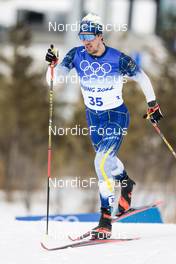 11.02.2022, Beijing, China (CHN): Calle Halfvarsson (SWE) - XXIV. Olympic Winter Games Beijing 2022, cross-country, 15km men, Beijing (CHN). www.nordicfocus.com. © Modica/NordicFocus. Every downloaded picture is fee-liable.