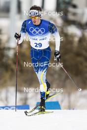 11.02.2022, Beijing, China (CHN): Johan Haeggstroem (SWE) - XXIV. Olympic Winter Games Beijing 2022, cross-country, 15km men, Beijing (CHN). www.nordicfocus.com. © Modica/NordicFocus. Every downloaded picture is fee-liable.