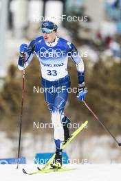 11.02.2022, Beijing, China (CHN): William Poromaa (SWE) - XXIV. Olympic Winter Games Beijing 2022, cross-country, 15km men, Beijing (CHN). www.nordicfocus.com. © Modica/NordicFocus. Every downloaded picture is fee-liable.