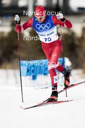 11.02.2022, Beijing, China (CHN): Alexander Bolshunov (ROC) - XXIV. Olympic Winter Games Beijing 2022, cross-country, 15km men, Beijing (CHN). www.nordicfocus.com. © Modica/NordicFocus. Every downloaded picture is fee-liable.