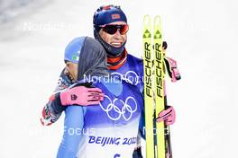08.02.2022, Beijing, China (CHN): Federico Pellegrino (ITA), Johannes Hoesflot Klaebo (NOR), (l-r)  - XXIV. Olympic Winter Games Beijing 2022, cross-country, individual sprint, Beijing (CHN). www.nordicfocus.com. © Modica/NordicFocus. Every downloaded picture is fee-liable.
