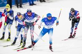 08.02.2022, Beijing, China (CHN): Johannes Hoesflot Klaebo (NOR), Renaud Jay (FRA), (l-r)  - XXIV. Olympic Winter Games Beijing 2022, cross-country, individual sprint, Beijing (CHN). www.nordicfocus.com. © Modica/NordicFocus. Every downloaded picture is fee-liable.