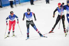 08.02.2022, Beijing, China (CHN): Jessie Diggins (USA), Pia Fink (GER), (l-r)  - XXIV. Olympic Winter Games Beijing 2022, cross-country, individual sprint, Beijing (CHN). www.nordicfocus.com. © Modica/NordicFocus. Every downloaded picture is fee-liable.