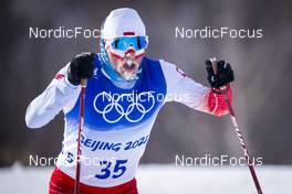 19.02.2022, Beijing, China (CHN): Dominik Bury (POL) - XXIV. Olympic Winter Games Beijing 2022, cross-country, mass men, Beijing (CHN). www.nordicfocus.com. © Thibaut/NordicFocus. Every downloaded picture is fee-liable.