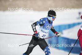 19.02.2022, Beijing, China (CHN): Scott Patterson (USA) - XXIV. Olympic Winter Games Beijing 2022, cross-country, mass men, Beijing (CHN). www.nordicfocus.com. © Modica/NordicFocus. Every downloaded picture is fee-liable.