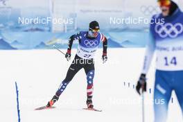 19.02.2022, Beijing, China (CHN): Scott Patterson (USA) - XXIV. Olympic Winter Games Beijing 2022, cross-country, mass men, Beijing (CHN). www.nordicfocus.com. © Modica/NordicFocus. Every downloaded picture is fee-liable.