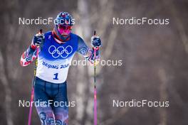 19.02.2022, Beijing, China (CHN): Johannes Hoesflot Klaebo (NOR) - XXIV. Olympic Winter Games Beijing 2022, cross-country, mass men, Beijing (CHN). www.nordicfocus.com. © Thibaut/NordicFocus. Every downloaded picture is fee-liable.