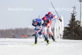 19.02.2022, Beijing, China (CHN): Roman Furger (SUI), Dario Cologna (SUI), Hans Christer Holund (NOR), (l-r)  - XXIV. Olympic Winter Games Beijing 2022, cross-country, mass men, Beijing (CHN). www.nordicfocus.com. © Modica/NordicFocus. Every downloaded picture is fee-liable.