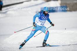 19.02.2022, Beijing, China (CHN): Paolo Ventura (ITA) - XXIV. Olympic Winter Games Beijing 2022, cross-country, mass men, Beijing (CHN). www.nordicfocus.com. © Modica/NordicFocus. Every downloaded picture is fee-liable.