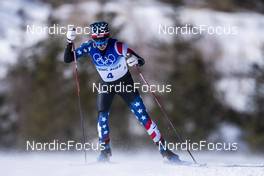 20.02.2022, Beijing, China (CHN): Jessie Diggins (USA) - XXIV. Olympic Winter Games Beijing 2022, cross-country, mass women, Beijing (CHN). www.nordicfocus.com. © Thibaut/NordicFocus. Every downloaded picture is fee-liable.