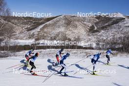 20.02.2022, Beijing, China (CHN): Novie Mccabe (USA), Cendrine Browne (CAN), Pia Fink (GER), (l-r)  - XXIV. Olympic Winter Games Beijing 2022, cross-country, mass women, Beijing (CHN). www.nordicfocus.com. © Thibaut/NordicFocus. Every downloaded picture is fee-liable.