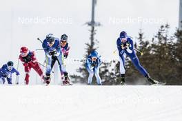 20.02.2022, Beijing, China (CHN): Jonna Sundling (SWE), Kerttu Niskanen (FIN), Rosie Brennan (USA), (l-r)  - XXIV. Olympic Winter Games Beijing 2022, cross-country, mass women, Beijing (CHN). www.nordicfocus.com. © Modica/NordicFocus. Every downloaded picture is fee-liable.