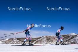 20.02.2022, Beijing, China (CHN): Tiril Udnes Weng (NOR), Lotta Udnes Weng (NOR), (l-r)  - XXIV. Olympic Winter Games Beijing 2022, cross-country, mass women, Beijing (CHN). www.nordicfocus.com. © Thibaut/NordicFocus. Every downloaded picture is fee-liable.