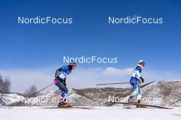 20.02.2022, Beijing, China (CHN): Jonna Sundling (SWE), Rosie Brennan (USA), (l-r)  - XXIV. Olympic Winter Games Beijing 2022, cross-country, mass women, Beijing (CHN). www.nordicfocus.com. © Thibaut/NordicFocus. Every downloaded picture is fee-liable.