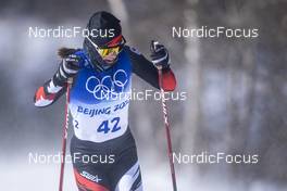 20.02.2022, Beijing, China (CHN): Cendrine Browne (CAN) - XXIV. Olympic Winter Games Beijing 2022, cross-country, mass women, Beijing (CHN). www.nordicfocus.com. © Thibaut/NordicFocus. Every downloaded picture is fee-liable.
