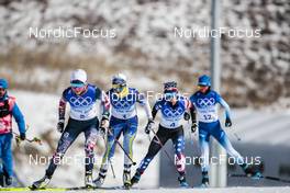 20.02.2022, Beijing, China (CHN): Therese Johaug (NOR), Ebba Andersson (SWE), Jessie Diggins (USA), (l-r)  - XXIV. Olympic Winter Games Beijing 2022, cross-country, mass women, Beijing (CHN). www.nordicfocus.com. © Modica/NordicFocus. Every downloaded picture is fee-liable.