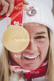 18.02.2022, Beijing, China (CHN): Tatiana Sorina (ROC) - XXIV. Olympic Winter Games Beijing 2022, cross-country, medals, Beijing (CHN). www.nordicfocus.com. © Modica/NordicFocus. Every downloaded picture is fee-liable.