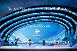 09.02.2022, Beijing, China (CHN): Jonna Sundling (SWE), Maya Dahlqvist (SWE), Jessie Diggins (USA) - XXIV. Olympic Winter Games Beijing 2022, cross-country, medals, Beijing (CHN). www.nordicfocus.com. © Modica/NordicFocus. Every downloaded picture is fee-liable.