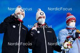 05.02.2022, Beijing, China (CHN): Iivo Niskanen (FIN), Joni Maki (FIN), (l-r)  - XXIV. Olympic Winter Games Beijing 2022, cross-country, medals, Beijing (CHN). www.nordicfocus.com. © Modica/NordicFocus. Every downloaded picture is fee-liable.