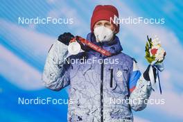 07.02.2022, Beijing, China (CHN): Denis Spitsov (ROC) - XXIV. Olympic Winter Games Beijing 2022, cross-country, medals, Beijing (CHN). www.nordicfocus.com. © Modica/NordicFocus. Every downloaded picture is fee-liable.