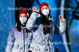 05.02.2022, Beijing, China (CHN): Natalia Nepryaeva (RUS), Yulia Stupak (RUS), (l-r)  - XXIV. Olympic Winter Games Beijing 2022, cross-country, medals, Beijing (CHN). www.nordicfocus.com. © Modica/NordicFocus. Every downloaded picture is fee-liable.