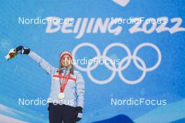 06.02.2022, Beijing, China (CHN): Therese Johaug (NOR) - XXIV. Olympic Winter Games Beijing 2022, cross-country, medals, Beijing (CHN). www.nordicfocus.com. © Modica/NordicFocus. Every downloaded picture is fee-liable.