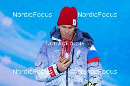 11.02.2022, Beijing, China (CHN): Alexander Bolshunov (ROC) - XXIV. Olympic Winter Games Beijing 2022, cross-country, medals, Beijing (CHN). www.nordicfocus.com. © Thibaut/NordicFocus. Every downloaded picture is fee-liable.