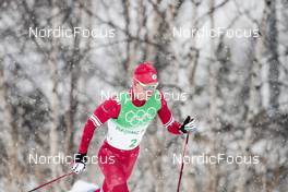 13.02.2022, Beijing, China (CHN): Alexander Bolshunov (RUS) - XXIV. Olympic Winter Games Beijing 2022, cross-country, 4x10km men, Beijing (CHN). www.nordicfocus.com. © Modica/NordicFocus. Every downloaded picture is fee-liable.