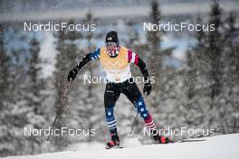 13.02.2022, Beijing, China (CHN): Gus Schumacher (USA) - XXIV. Olympic Winter Games Beijing 2022, cross-country, 4x10km men, Beijing (CHN). www.nordicfocus.com. © Modica/NordicFocus. Every downloaded picture is fee-liable.