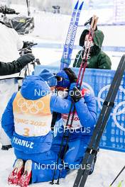 13.02.2022, Beijing, China (CHN): Clement Parisse (FRA), Richard Jouve (FRA), (l-r)  - XXIV. Olympic Winter Games Beijing 2022, cross-country, 4x10km men, Beijing (CHN). www.nordicfocus.com. © Modica/NordicFocus. Every downloaded picture is fee-liable.