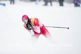 13.02.2022, Beijing, China (CHN): Candide Pralong (SUI) - XXIV. Olympic Winter Games Beijing 2022, cross-country, 4x10km men, Beijing (CHN). www.nordicfocus.com. © Modica/NordicFocus. Every downloaded picture is fee-liable.