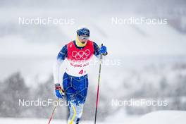 13.02.2022, Beijing, China (CHN): Oskar Svensson (SWE) - XXIV. Olympic Winter Games Beijing 2022, cross-country, 4x10km men, Beijing (CHN). www.nordicfocus.com. © Modica/NordicFocus. Every downloaded picture is fee-liable.