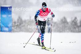 13.02.2022, Beijing, China (CHN): Luke Jager (USA) - XXIV. Olympic Winter Games Beijing 2022, cross-country, 4x10km men, Beijing (CHN). www.nordicfocus.com. © Modica/NordicFocus. Every downloaded picture is fee-liable.