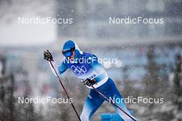 13.02.2022, Beijing, China (CHN): Maurice Manificat (FRA) - XXIV. Olympic Winter Games Beijing 2022, cross-country, 4x10km men, Beijing (CHN). www.nordicfocus.com. © Modica/NordicFocus. Every downloaded picture is fee-liable.