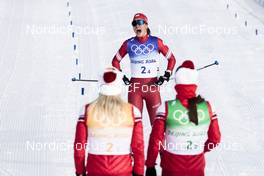 12.02.2022, Beijing, China (CHN): Veronika Stepanova (ROC), Yulia Stupak (ROC), Natalia Nepryaeva (ROC), (l-r)  - XXIV. Olympic Winter Games Beijing 2022, cross-country, 4x5km women, Beijing (CHN). www.nordicfocus.com. © Modica/NordicFocus. Every downloaded picture is fee-liable.