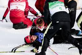 12.02.2022, Beijing, China (CHN): Katherine Sauerbrey (GER), Sofie Krehl (GER), (l-r)  - XXIV. Olympic Winter Games Beijing 2022, cross-country, 4x5km women, Beijing (CHN). www.nordicfocus.com. © Modica/NordicFocus. Every downloaded picture is fee-liable.
