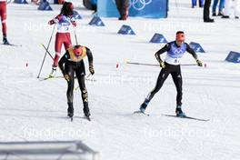 12.02.2022, Beijing, China (CHN): Victoria Carl (GER), Sofie Krehl (GER), (l-r)  - XXIV. Olympic Winter Games Beijing 2022, cross-country, 4x5km women, Beijing (CHN). www.nordicfocus.com. © Modica/NordicFocus. Every downloaded picture is fee-liable.