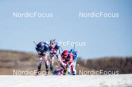 06.02.2022, Beijing, China (CHN): Paal Golberg (NOR), Johannes Hoesflot Klaebo (NOR), (l-r)  - XXIV. Olympic Winter Games Beijing 2022, cross-country, skiathlon men, Beijing (CHN). www.nordicfocus.com. © Modica/NordicFocus. Every downloaded picture is fee-liable.