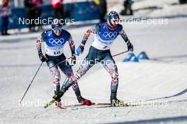 06.02.2022, Beijing, China (CHN): Paal Golberg (NOR), Hans Christer Holund (NOR), (l-r)  - XXIV. Olympic Winter Games Beijing 2022, cross-country, skiathlon men, Beijing (CHN). www.nordicfocus.com. © Modica/NordicFocus. Every downloaded picture is fee-liable.
