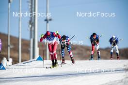 06.02.2022, Beijing, China (CHN): Scott Patterson (USA), Alexey Chervotkin (ROC), (l-r)  - XXIV. Olympic Winter Games Beijing 2022, cross-country, skiathlon men, Beijing (CHN). www.nordicfocus.com. © Modica/NordicFocus. Every downloaded picture is fee-liable.