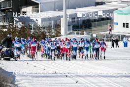 06.02.2022, Beijing, China (CHN): The athletes after the start   - XXIV. Olympic Winter Games Beijing 2022, cross-country, skiathlon men, Beijing (CHN). www.nordicfocus.com. © Modica/NordicFocus. Every downloaded picture is fee-liable.