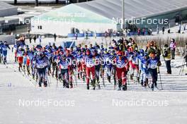 06.02.2022, Beijing, China (CHN): The start of the race   - XXIV. Olympic Winter Games Beijing 2022, cross-country, skiathlon men, Beijing (CHN). www.nordicfocus.com. © Modica/NordicFocus. Every downloaded picture is fee-liable.