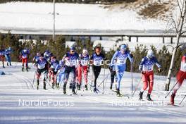 05.02.2022, Beijing, China (CHN): Ragnhild Haga (NOR), Sofie Krehl (GER), Caterina Ganz (ITA), (l-r)  - XXIV. Olympic Winter Games Beijing 2022, cross-country, skiathlon women, Beijing (CHN). www.nordicfocus.com. © Modica/NordicFocus. Every downloaded picture is fee-liable.
