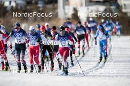05.02.2022, Beijing, China (CHN): Ragnhild Haga (NOR), Petra Novakova (CZE), Masako Ishida (JPN), Pia Fink (GER), (l-r)  - XXIV. Olympic Winter Games Beijing 2022, cross-country, skiathlon women, Beijing (CHN). www.nordicfocus.com. © Modica/NordicFocus. Every downloaded picture is fee-liable.