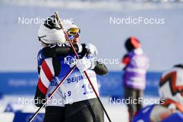 05.02.2022, Beijing, China (CHN): Hailey Swirbul (USA), Julia Kern (USA), (l-r)  - XXIV. Olympic Winter Games Beijing 2022, cross-country, skiathlon women, Beijing (CHN). www.nordicfocus.com. © Modica/NordicFocus. Every downloaded picture is fee-liable.