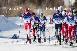 05.02.2022, Beijing, China (CHN): Nadja Kaelin (SUI), Ragnhild Haga (NOR), Katherine Stewart-Jones (CAN), (l-r)  - XXIV. Olympic Winter Games Beijing 2022, cross-country, skiathlon women, Beijing (CHN). www.nordicfocus.com. © Modica/NordicFocus. Every downloaded picture is fee-liable.