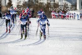 05.02.2022, Beijing, China (CHN): Natalia Nepryaeva (ROC), Therese Johaug (NOR), Krista Parmakoski (FIN), (l-r)  - XXIV. Olympic Winter Games Beijing 2022, cross-country, skiathlon women, Beijing (CHN). www.nordicfocus.com. © Modica/NordicFocus. Every downloaded picture is fee-liable.