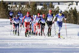 05.02.2022, Beijing, China (CHN): Anastasia Rygalina (ROC), Pia Fink (GER), Katherine Sauerbrey (GER), Charlotte Kalla (SWE), (l-r)  - XXIV. Olympic Winter Games Beijing 2022, cross-country, skiathlon women, Beijing (CHN). www.nordicfocus.com. © Modica/NordicFocus. Every downloaded picture is fee-liable.