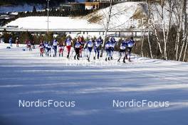 05.02.2022, Beijing, China (CHN): Katharina Hennig (GER), Ebba Andersson (SWE), Kerttu Niskanen (FIN), Natalia Nepryaeva (ROC), Frida Karlsson (SWE), Therese Johaug (NOR), Rosie Brennan (USA), (l-r)  - XXIV. Olympic Winter Games Beijing 2022, cross-country, skiathlon women, Beijing (CHN). www.nordicfocus.com. © Modica/NordicFocus. Every downloaded picture is fee-liable.